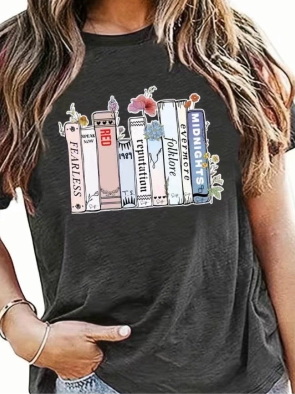 TAYLOR SWIFT BOOK ALBUMS GRAY TSHIRT SZ XXL